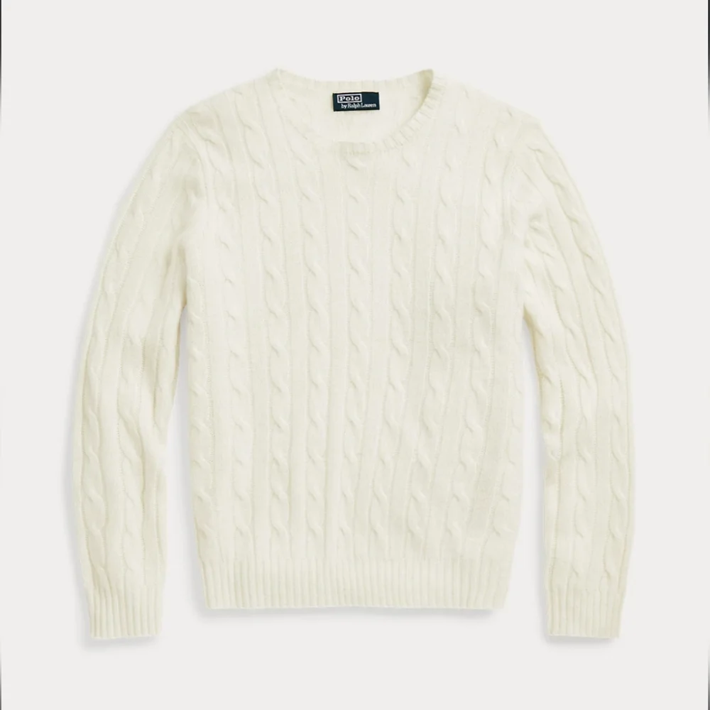 NWT The Iconic Cable-Knit Cashmere Sweater Polo Ralph Lauren - size XXL